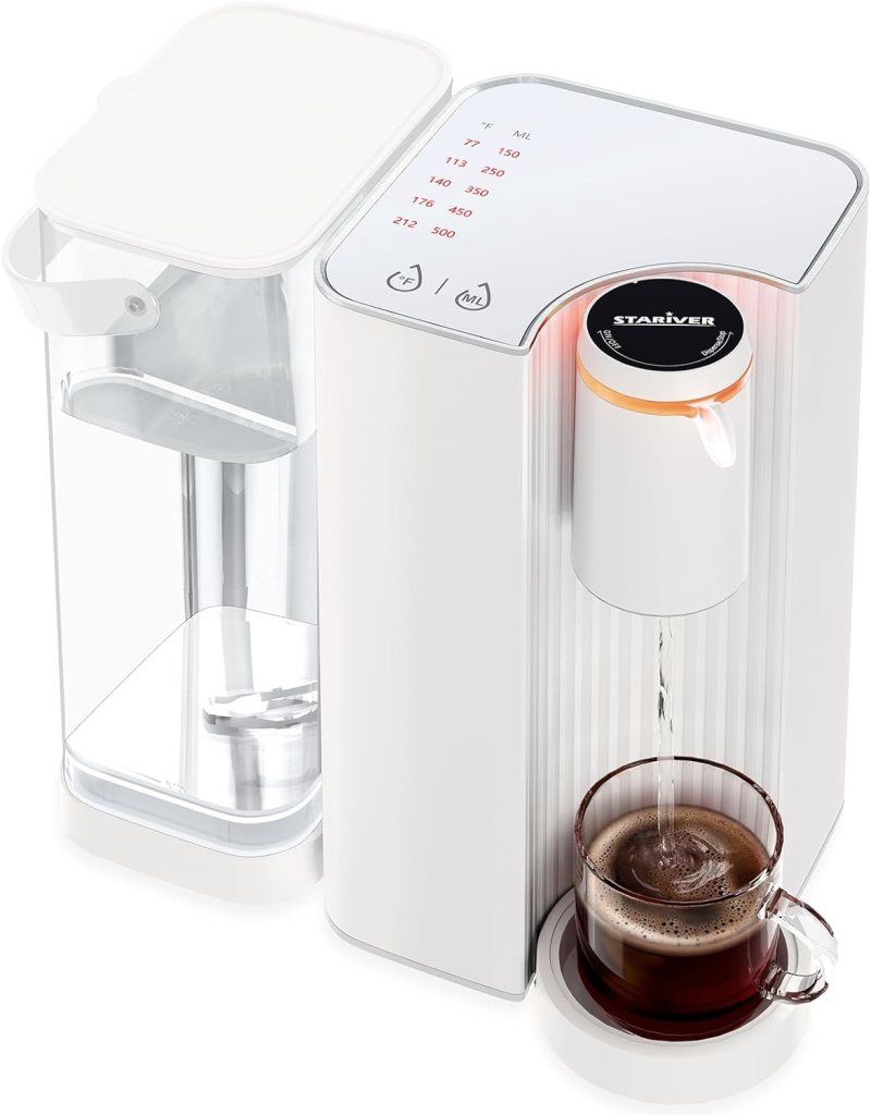 Stariver Instant Hot Water Dispenser, 68 Oz Electric Kettle with 5 Temperatures 5 Customized Water Outputs Preset for Fasting Boil, Water Boiler for Baby Formula, Hot Water Kettle for Office, 1500W Stariver Instant Hot Water Dispenser, 68 Oz Electric Kettle with 5 Temperatures 5 Customized Water Outputs Preset for Fasting Boil, Water Boiler for Baby Formula, Hot Water Kettle for Office, 1500W