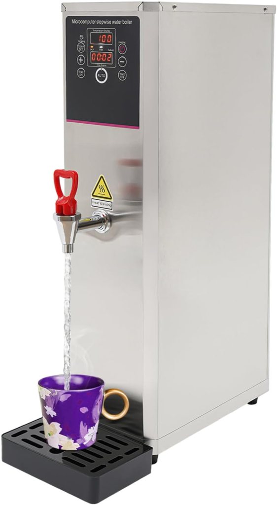 Hot Water Dispenser Electric, 20L Commercial Water Boiler, 304 Stainless Steel Liner, LCD Display, Countertop Hot Water Dispenser for Espresso Coffee Tea Coffee Shop Dessert Shop Hotel Milk