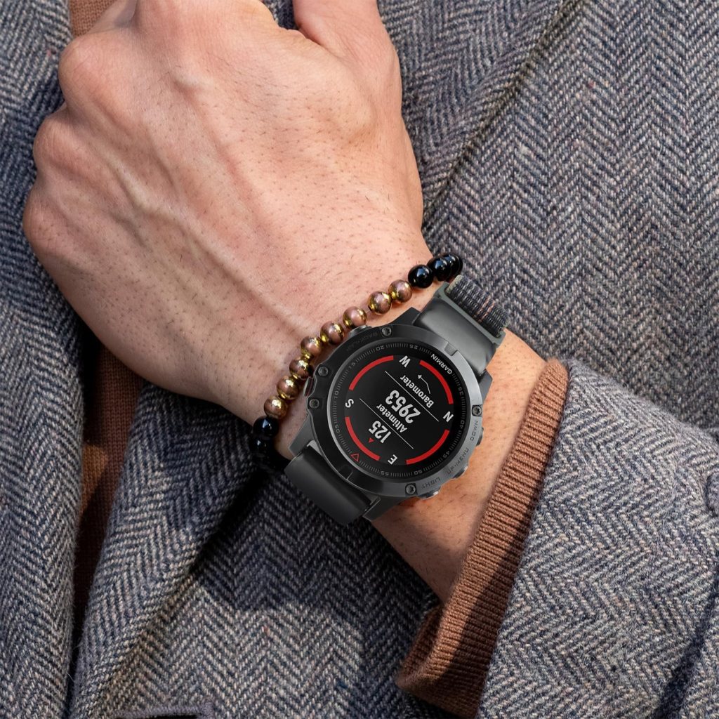 22mm Nylon Bands for Garmin Fenix 7 Pro/Fenix 7/Fenix 6 Pro/Fenix 6,Quick Fit Sports Strap for Fenix 5 Plus/Fenix 5/Forerunner 965 955 945 935/Descent G1/Approach S62 S60