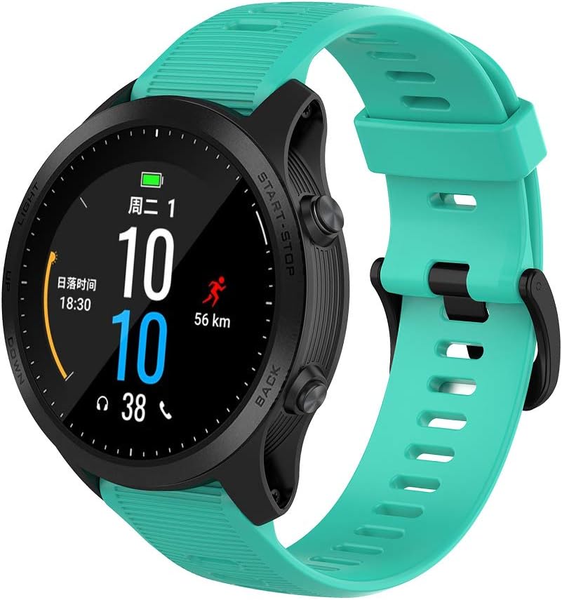 ISABAKE Band for Garmin Forerunner 935/Forerunner 945/955/965/Forerunner 745,Compatible with Fenix 5/ Fenix 5plus/ Fenix 6/ Fenix 6 Pro/Approach S60,Soft Silicone 22mm Replacement Bands