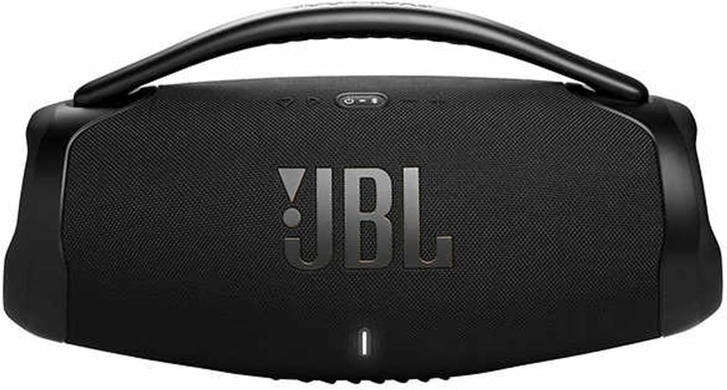 JBL Boombox 3 WiFi Wireless Bluetooth Streaming Portable Speaker, Black - IP67 Dustproof and Waterproof Airplay Alexa PartyProof HD 3D Sound (Renewed)