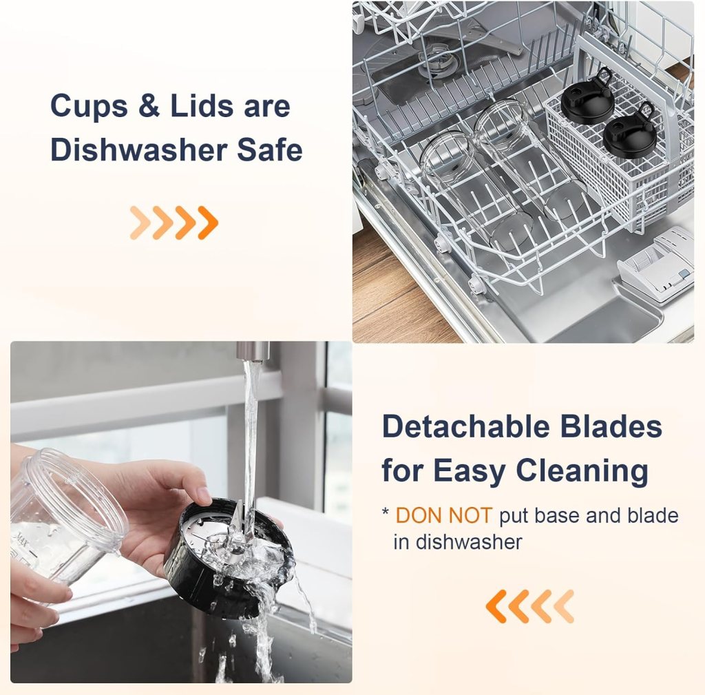 KOIOS 900W Smoothie Blender, Personal Blender for Shakes and Smoothies with 2 No-BPA 22 oz Portable Blender Bottles and To-Go Lids, Single Serve Mixer Blender for Juices Baby Food, Nutritious Recipe