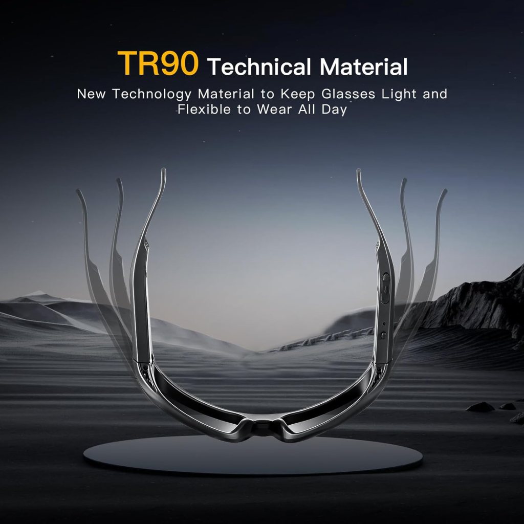 OhO Camera Glasses,4K Pro 24M Resolution H.265 Smart Glasses with Built-in 32GB Memory,UV400 Sunglasses for Outdoor Sport