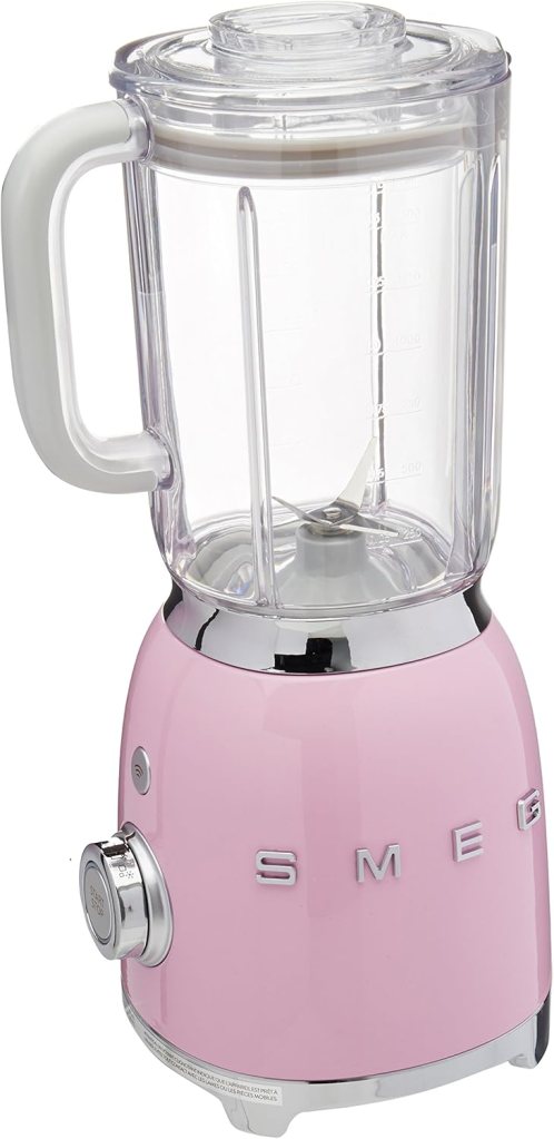 Smeg Countertop, Pastel Pink 50s Style Blender, 48 Ounces