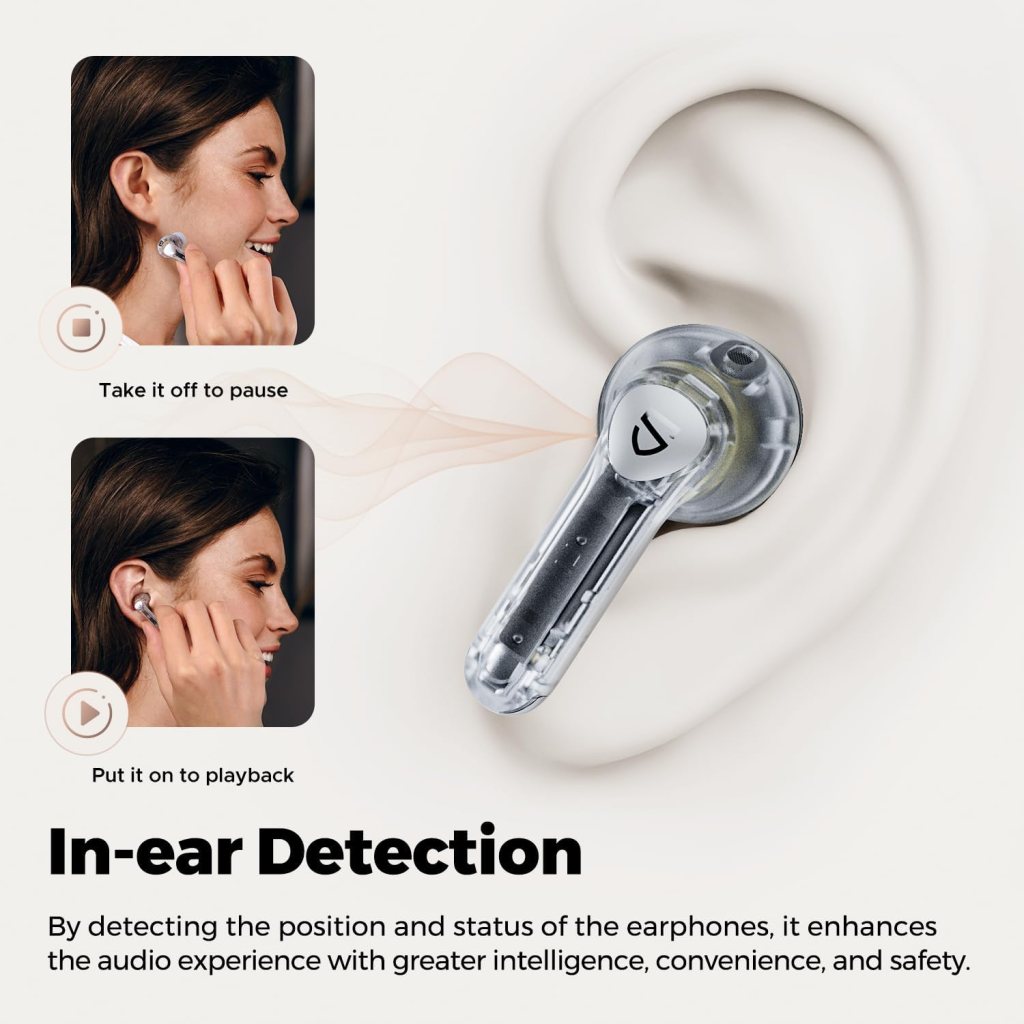 SoundPEATS Air4 Pro Noise Cancelling Wireless Earbuds, Bluetooth 5.3 Earbuds with 6 Mics CVC 8.0 ENC, Qualcomm® AptX™ Adaptive Earphones, Multipoint Connection, in-Ear Detection,App Customize EQ