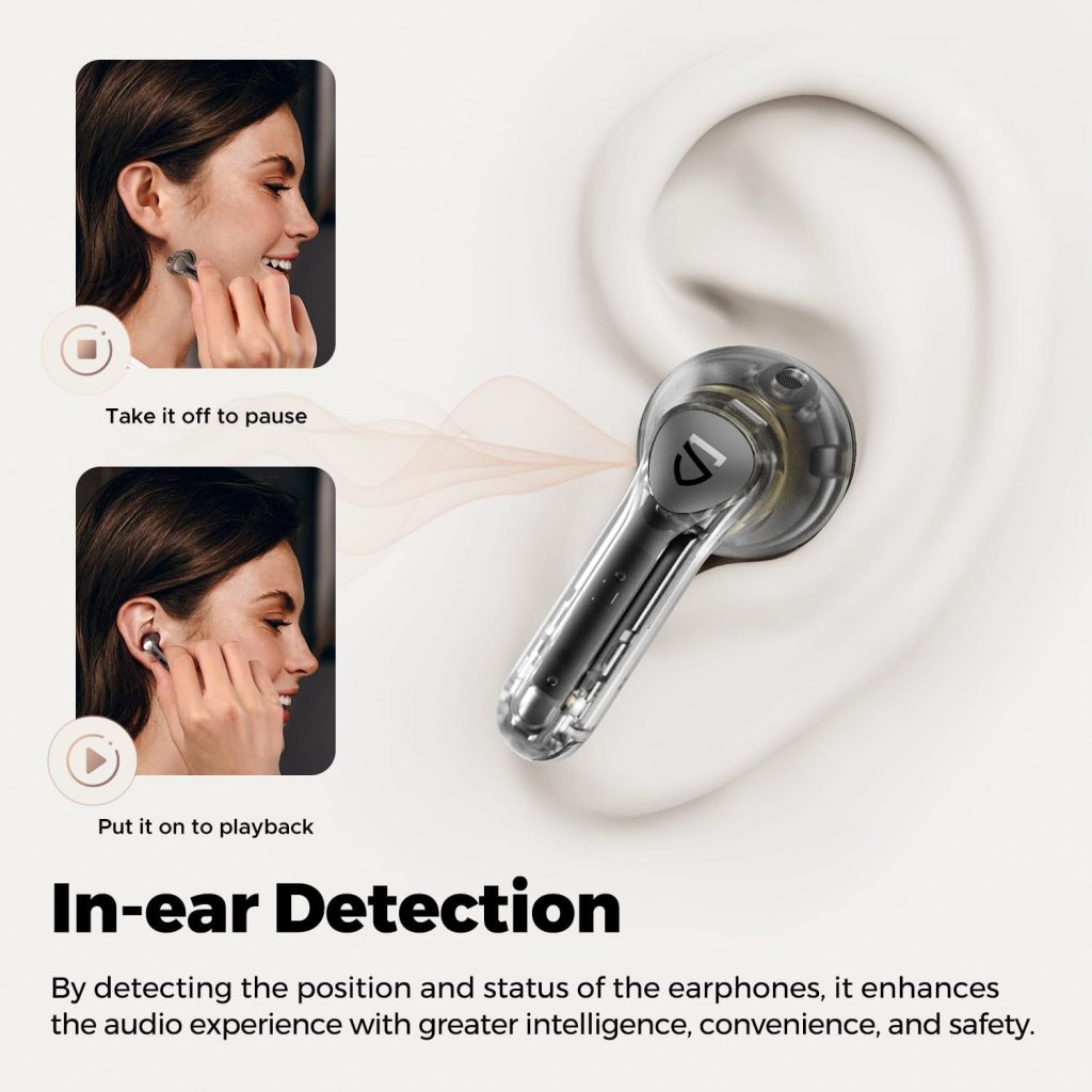 SoundPEATS Air4 Pro Noise Cancelling Wireless Earbuds, Bluetooth 5.3 Earbuds with 6 Mics CVC 8.0 ENC, Qualcomm® AptX™ Adaptive Earphones, Multipoint Connection, in-Ear Detection,App Customize EQ