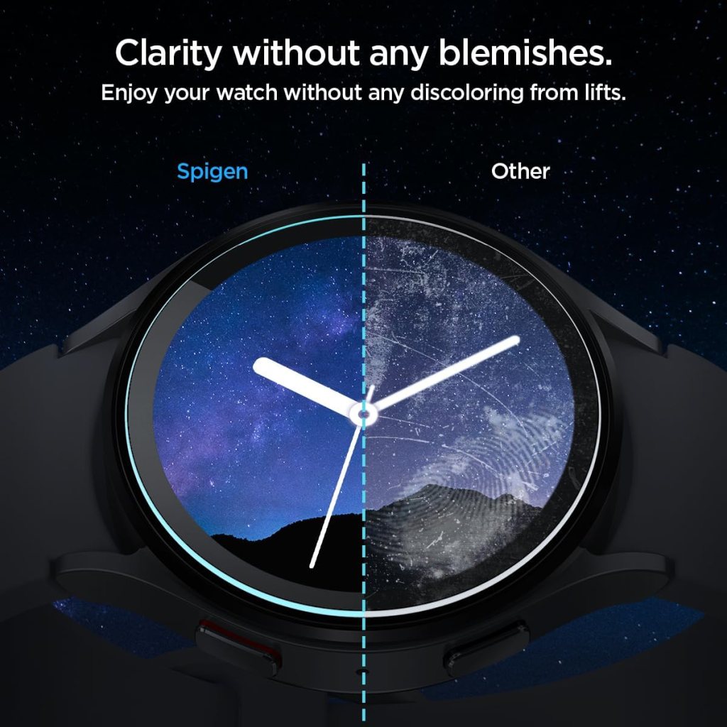 Spigen Tempered Glass Screen Protector [GlasTR EZ FIT] designed for Galaxy Watch 6 Classic (47mm) - 2 Pack
