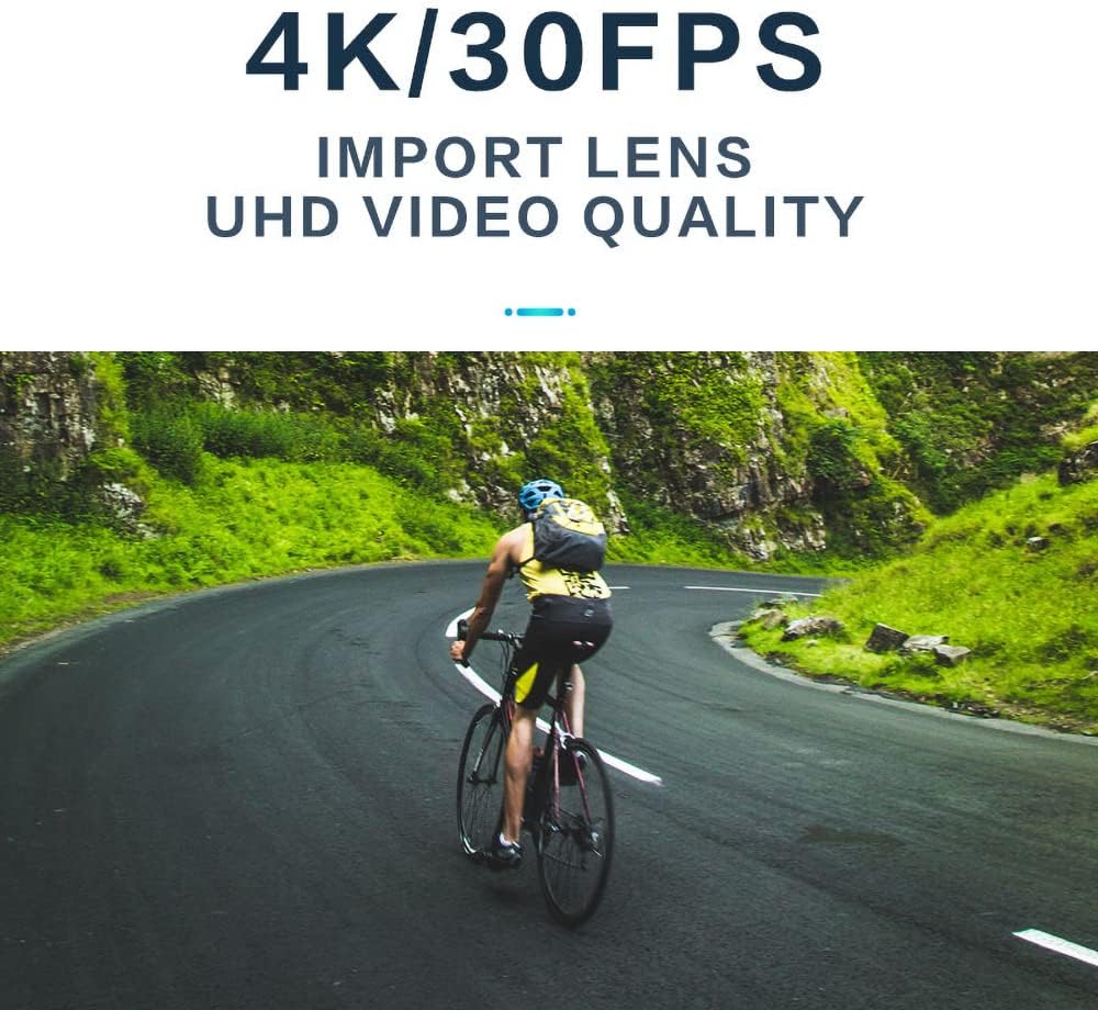 Wearable Camera Hands-Free POV Capture,4K/30FPS Headworn Sports Camera HD Outdoor Sports Camera WiFi Intelligent Anti Shake Riding Recorder