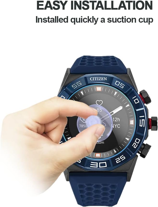 (3PCS) Compatible for Citizen CZ Smart Hybrid Watch Screen Protector, 9H Anti-Scratch Premium Real Tempered Glass Protector smartwatch 44mm Stainless Steel (3PCS) Compatible for Citizen CZ Smart Hybrid Watch Screen Protector, 9H Anti-Scratch Premium Real Tempered Glass Protector smartwatch 44mm Stainless Steel