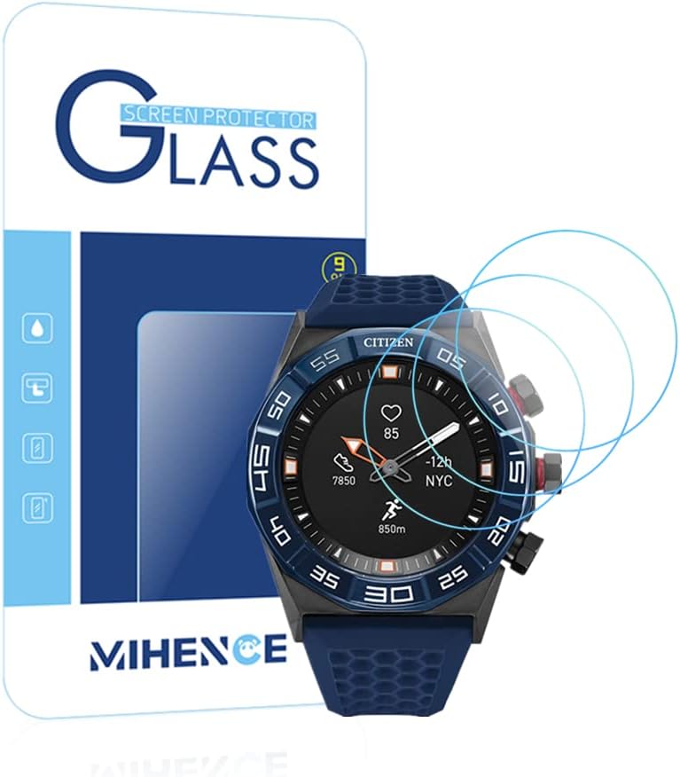 (3PCS) Compatible for Citizen CZ Smart Hybrid Watch Screen Protector, 9H Anti-Scratch Premium Real Tempered Glass Protector smartwatch 44mm Stainless Steel (3PCS) Compatible for Citizen CZ Smart Hybrid Watch Screen Protector, 9H Anti-Scratch Premium Real Tempered Glass Protector smartwatch 44mm Stainless Steel