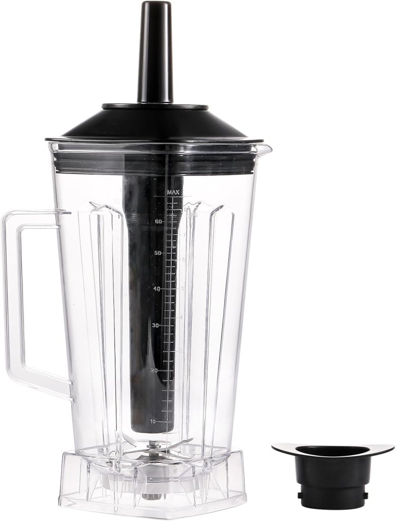 64 OZ Blender Pitcher with Tamper Replacement for Vitamix 5000 5200 6300 760 Blender Container Cup Replacement Parts Accessories
