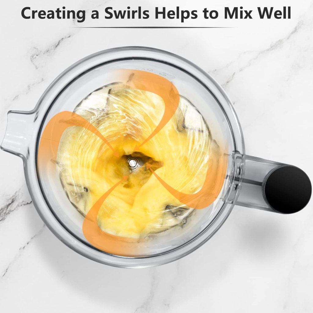 AMZCHEF Smoothie Countertop Blender, 1800 W Professional Blender for Kitchen with 600ml Travel bottle, High-Speed Blender for Shakes, Smoothies, Ice Crushing, Frozen Fruits(Update)