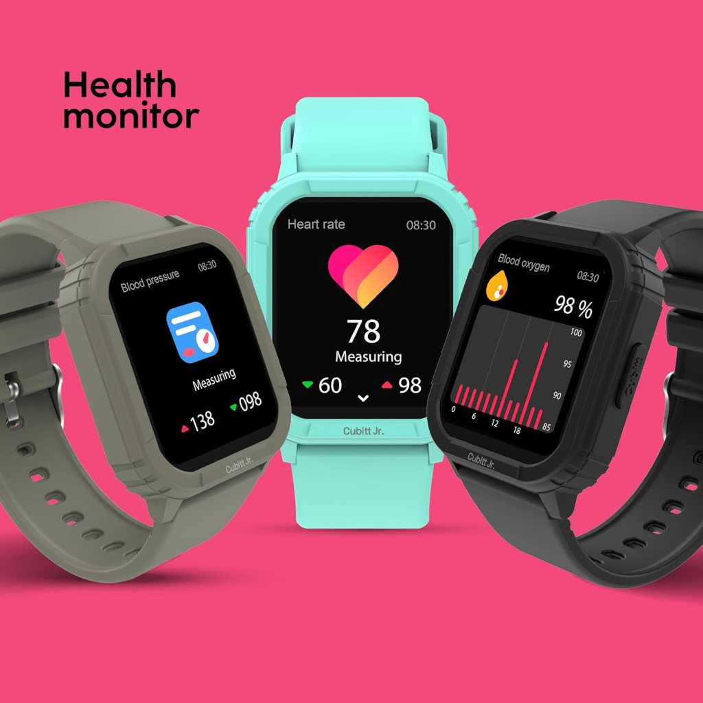 Cubitt Jr Smart Watch Fitness Tracker for Kids and Teens, with Games, Step Counter, Sleep Monitor, Heart Rate Monitor, Activity Tracker, Good Habits Alarms, 1.52 Touch Screen, IP68 Waterproof