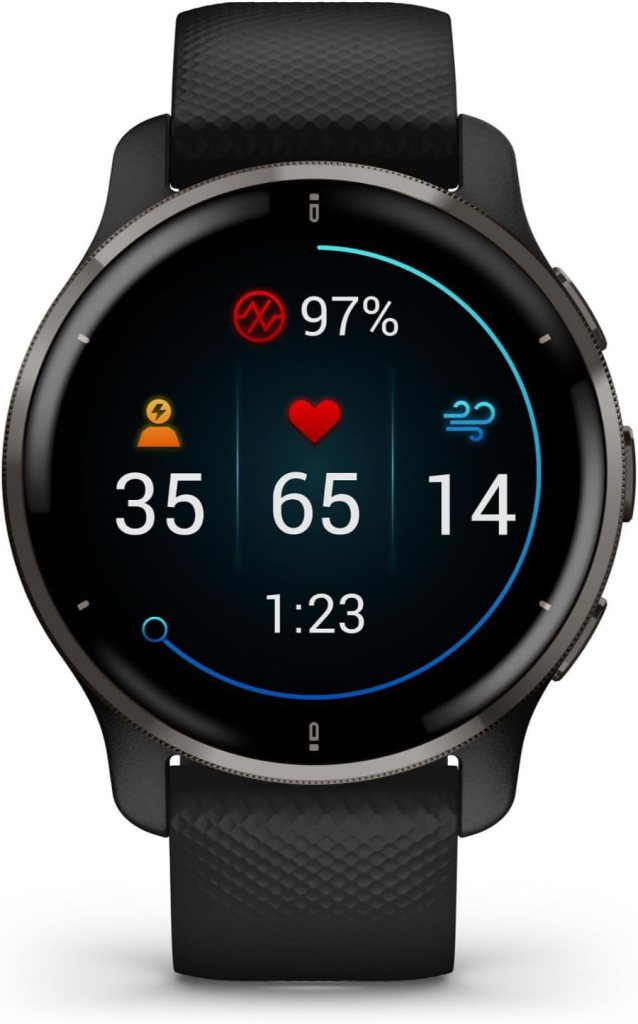 Garmin Venu 2 Plus, GPS Smartwatch with Call and Text, Advanced Health Monitoring and Fitness Features, Slate with Black Band Garmin Venu 2 Plus, GPS Smartwatch with Call and Text, Advanced Health Monitoring and Fitness Features, Slate with Black Band