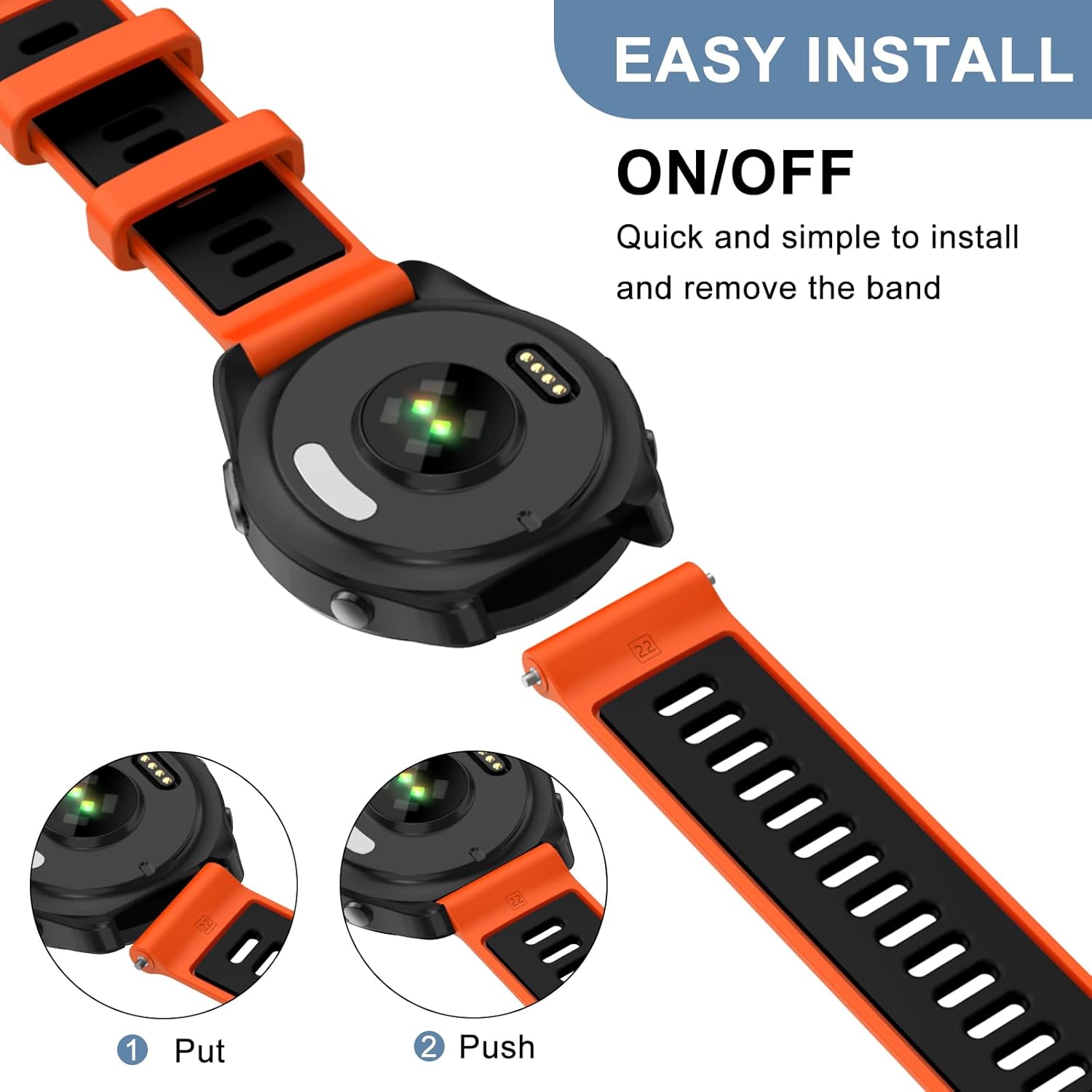 ISABAKE Watch Band Review isabake-watch-band-for-garmin-forerunner-965forerunner-955forerunner-945forerunner-935soft-silicone-22mm-replacement-ban-4