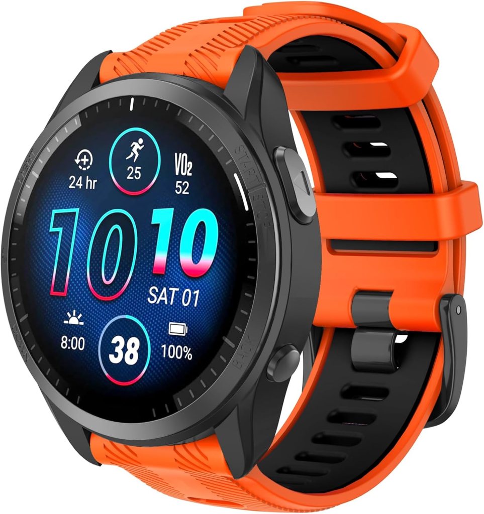 ISABAKE Watch Band for Garmin Forerunner 965/Forerunner 955/Forerunner 945/Forerunner 935,Soft Silicone 22mm Replacement Bands compatible with Fenix 5/ Fenix 5 plus/Fenix 6/ Fenix 6 Pro/Approach S60