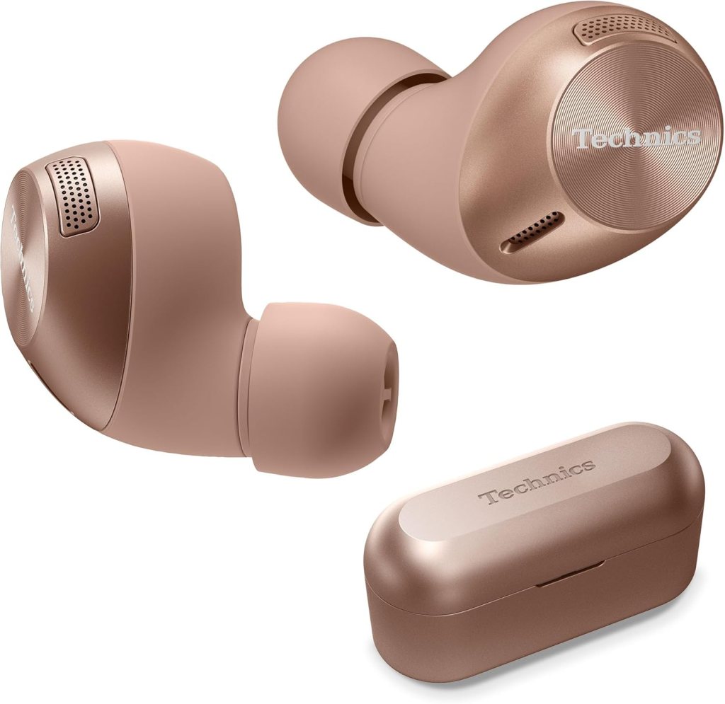 Technics HiFi True Wireless Multipoint Bluetooth Earbuds II, Active Noise Cancelling, 3 Device MultiPoint Connectivity, Impressive Call Quality, LDAC Compatible, EAH-AZ40M2-N (Rose Gold)
