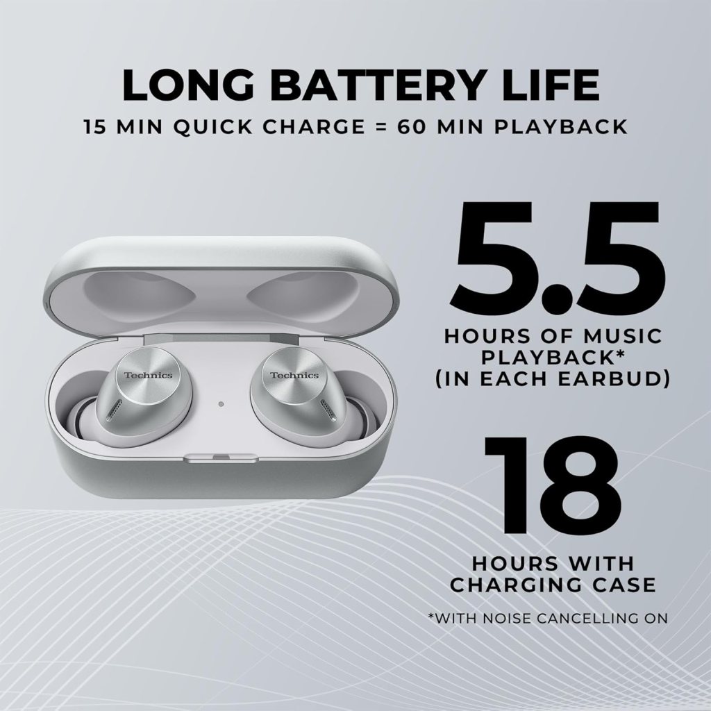 Technics HiFi True Wireless Multipoint Bluetooth Earbuds II, Active Noise Cancelling, 3 Device MultiPoint Connectivity, Impressive Call Quality, LDAC Compatible, EAH-AZ40M2-N (Rose Gold)