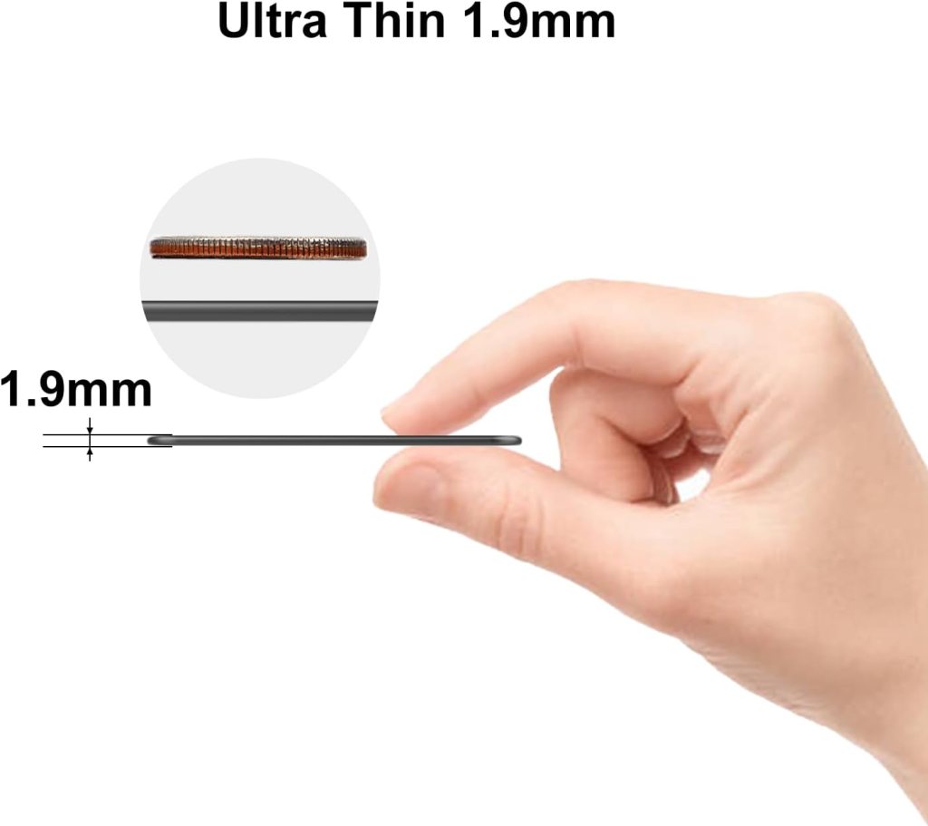 Wallet Tracker, Apple MFi Certified Card Tracker for Wallet, Metal Glass Material, IP67 Waterproof, Ultra Thin 1.9mm, Up to 30 Months Battery Life Compatible with Apple Find My (iOS Only)