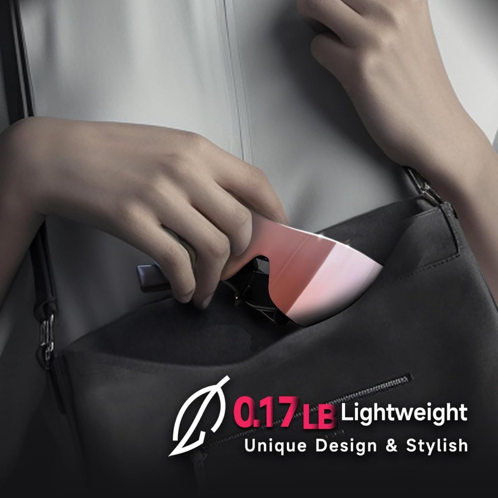 AR Glasses with Colorful  Stylish Lenses, Augmented Reality Smart Glasses, Dynamic Stereo Sound, Portable Massive 1080P Video Display Virtual Theater, Watch and Game on PC/Android/iOS/Consoles