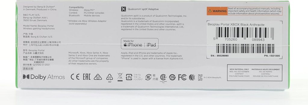 Bang  Olufsen Beoplay Portal Gaming Headset - Comfortable Wireless Noise Cancelling Gaming headphones for Xbox Series X|S, Xbox One