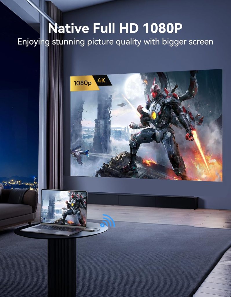 Wireless HDMI Transmitter and Receiver 4K, FIGEBNY Wireless HDMI Extender Sender Kit 2.4G/5G for Streaming Video Audio to Monitor for TV Box/PC/Laptop/HDTV/Projector Camera 2024 Newest Portable Gray