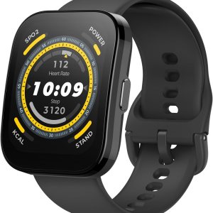 Amazfit Bip 5 Smart Watch 46mm, GPS, Alexa Built-in, Bluetooth Calling, 10-Day Battery, Heart-Rate & VO2 Max, Sleep Health Monitoring, AI Fitness App,120+ Sports Modes, for Android & iPhone, Black