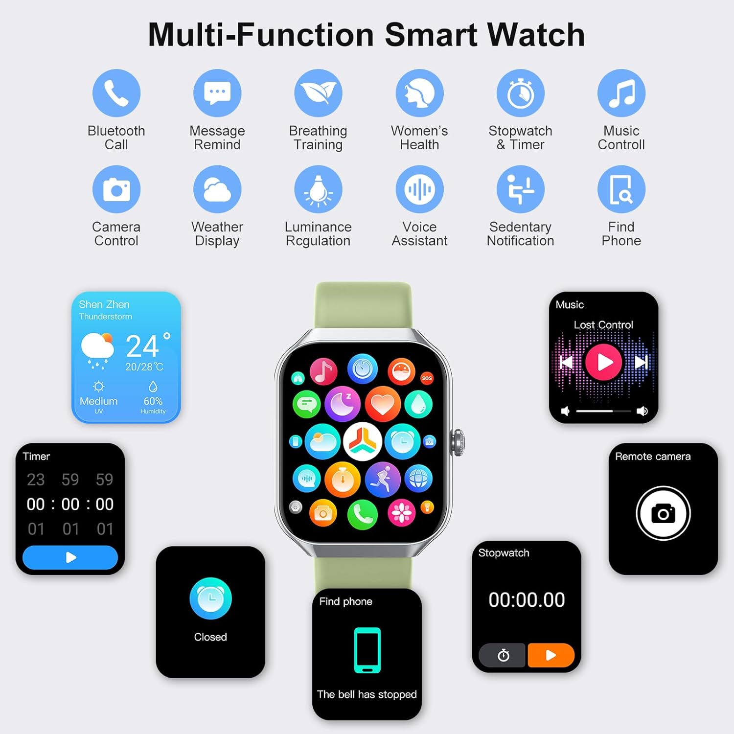 Jugeman Smart Watch for Men Women, Smartwatch with Answer/Make Call - Image 3