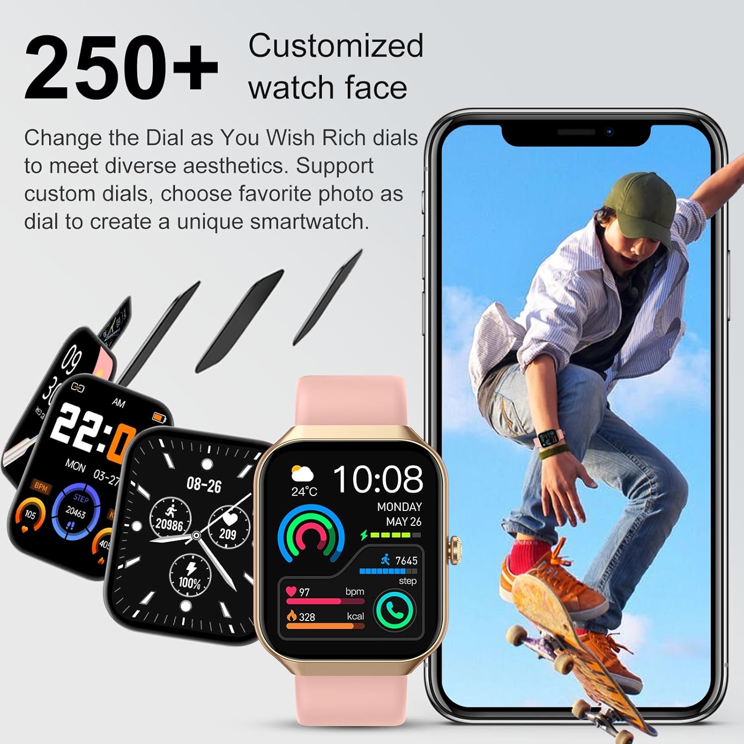 Jugeman Smart Watch for Men Women, Smartwatch with Answer/Make Call - Image 2