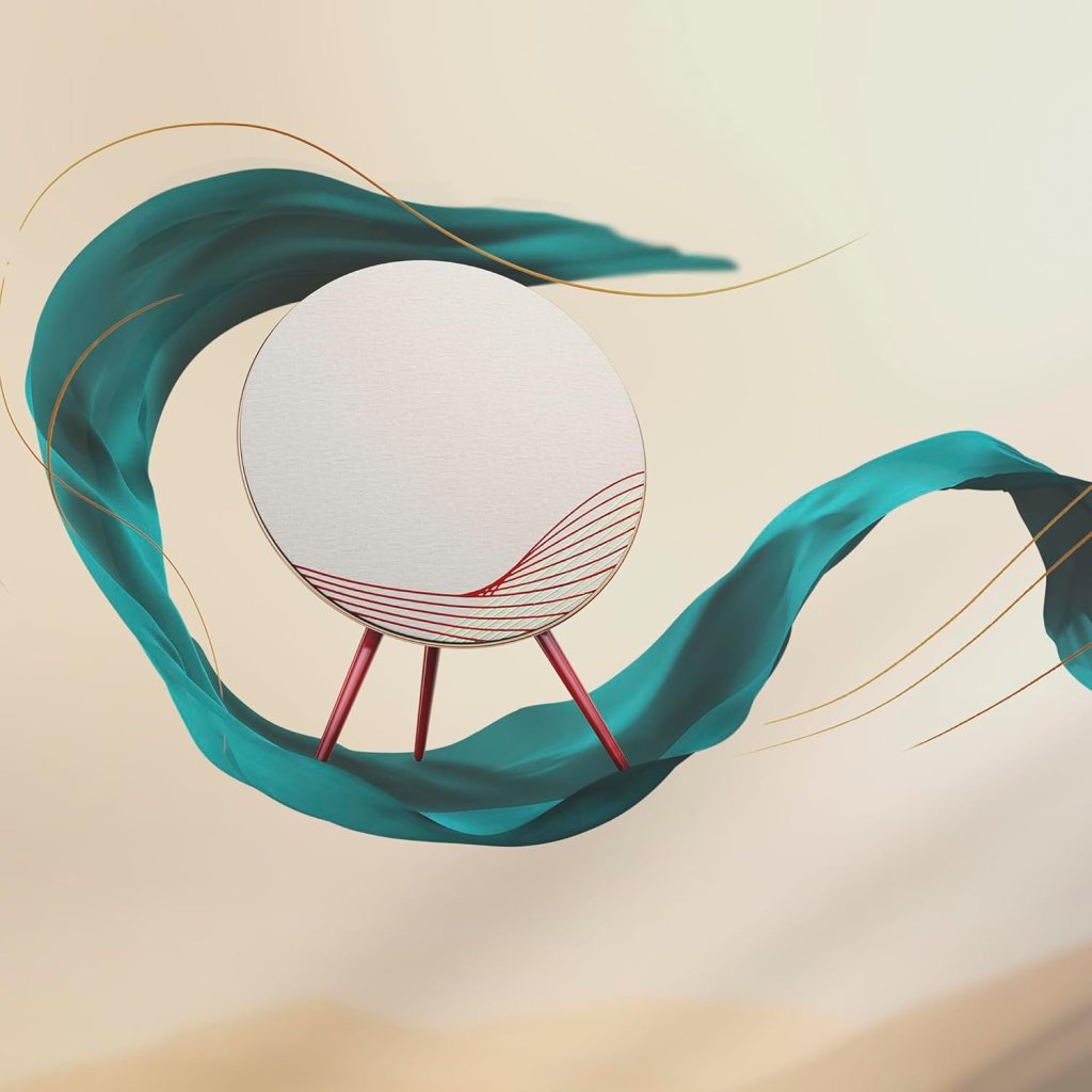 Bang  Olufsen Beoplay A9 4th Gen Wireless Multiroom Speaker, White with Oak Legs