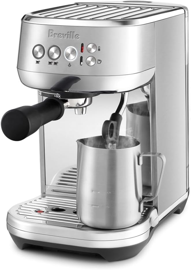 Breville the Bambino Plus Espresso Machine with Auto Milk Frother, Espresso Maker with Seconds Heat Up, Cappuccino  Latte Machine for Home, BES500BSS, Brushed Stainless Steel