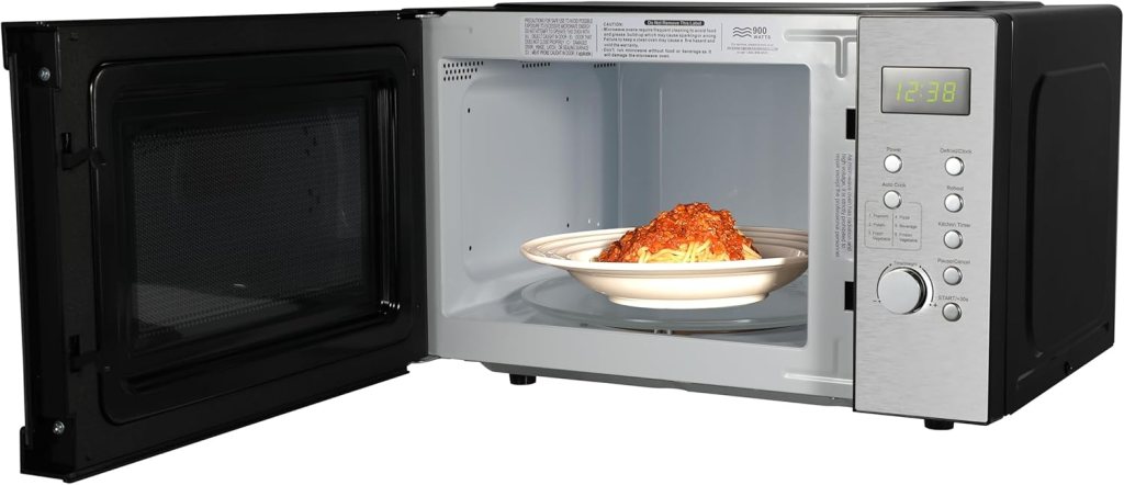 Emerson MW7601SL Compact Countertop Microwave Oven with Sleek Mirrored Finish Door 10 Power Levels, 6 Auto Menus, Glass Turntable and Child Safe Lock, 0.7 Cu. Ft, Silver Emerson MW7601SL Compact Countertop Microwave Oven with Sleek Mirrored Finish Door 10 Power Levels, 6 Auto Menus, Glass Turntable and Child Safe Lock, 0.7 Cu. Ft, Silver