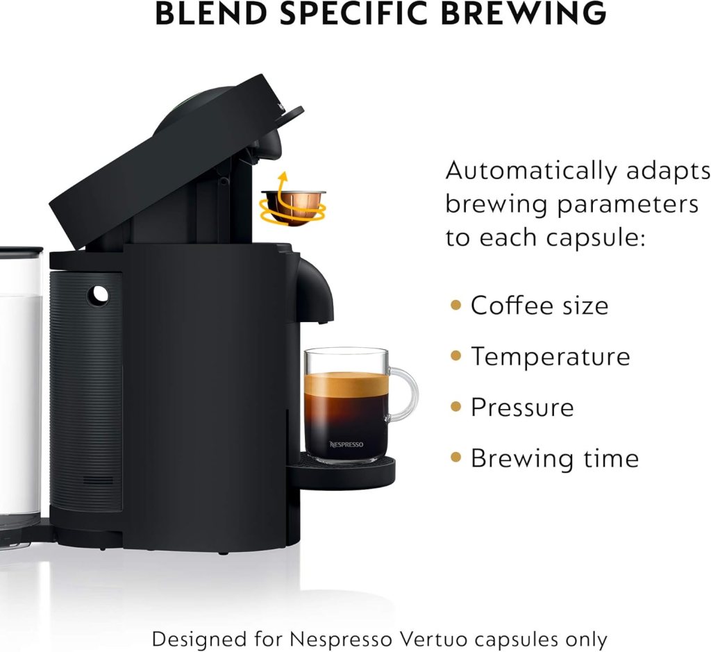 Nespresso Vertuo Plus Coffee and Espresso Maker by DeLonghi, Grey
