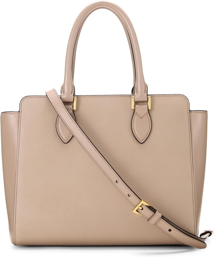 Prada, Pre-Loved Pink Saffiano Convertible Handbag Small, Pink : Luxury Stores