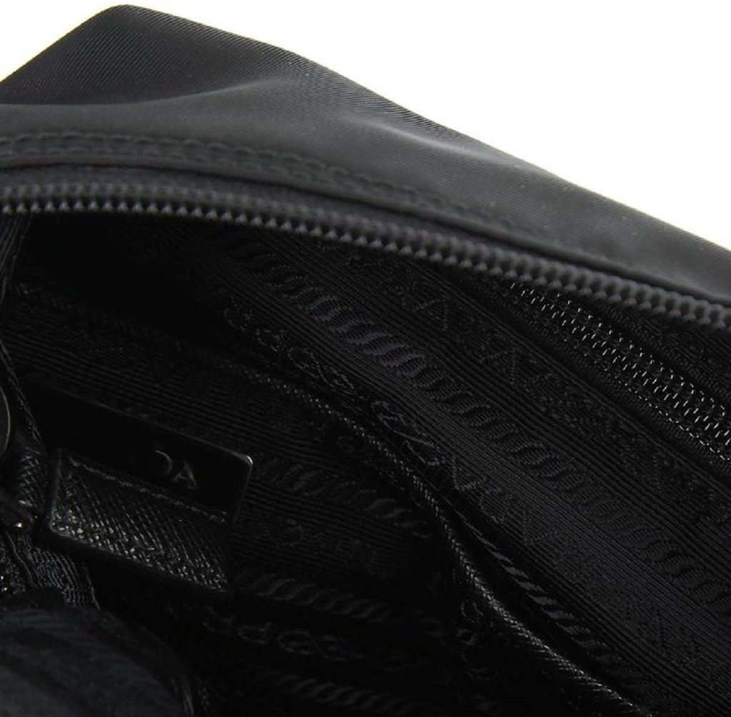 Prada Unisex Medium Black Tessuto Nylon Messenger Crossbody Handbag