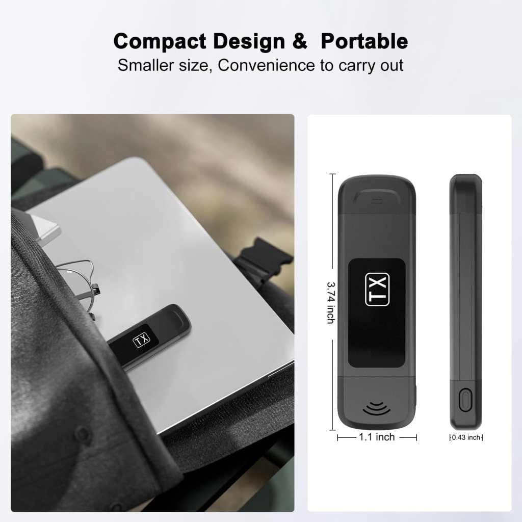 Wireless HDMI Transmitter and Receiver, Plug  Play, 2.4G/5G Wireless HDMI Extender 4K Decoding  1080P Output with LED Screen for Streaming Video and Audio to Monitor from Laptop/PC/TV Box/Projector