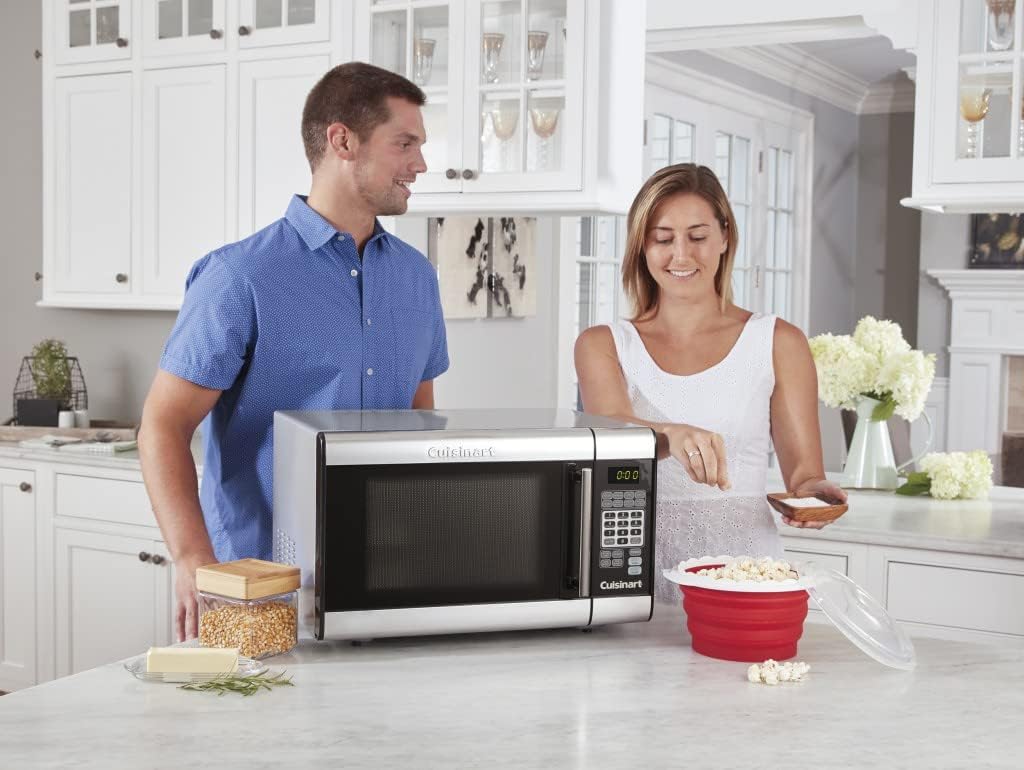 Cuisinart CMW-100 1-Cubic-Foot Stainless Steel Microwave Oven, Brushed Chrome