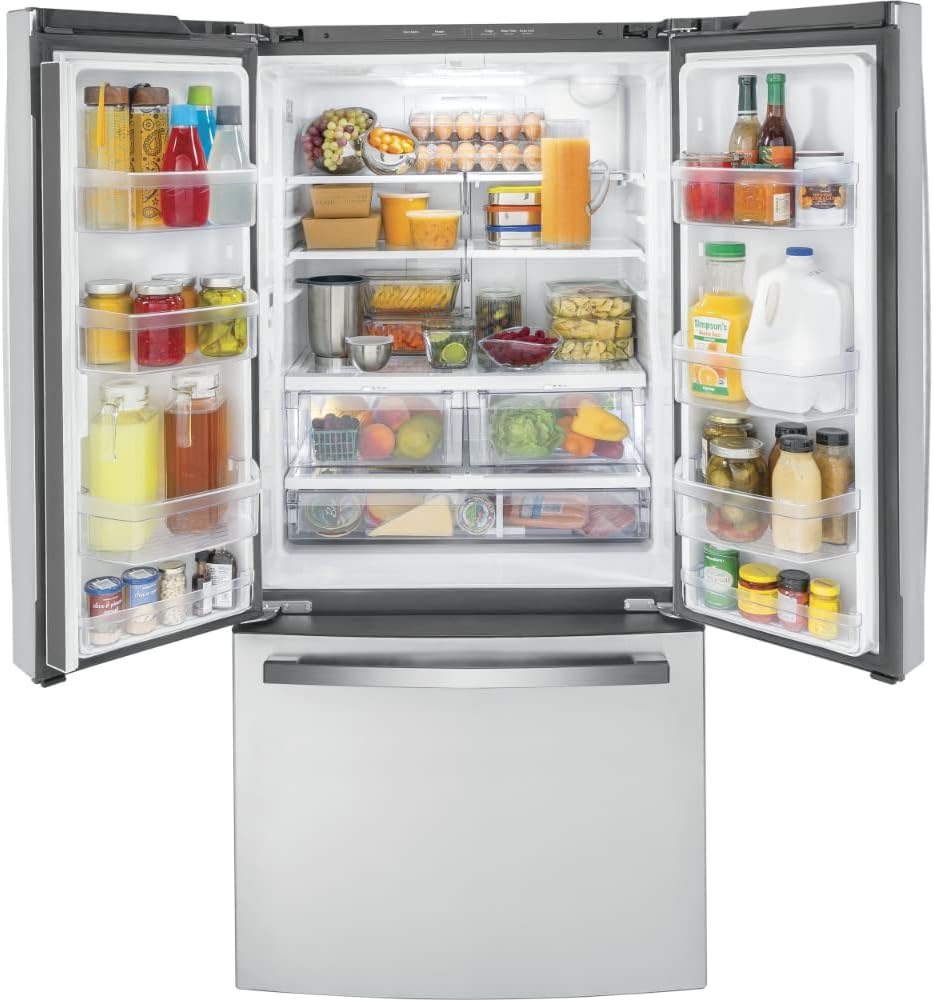 GE 18.6 cu. ft. French Door Refrigerator in Fingerprint Resistant Stainless Steel Counter Depth ENERGY STAR