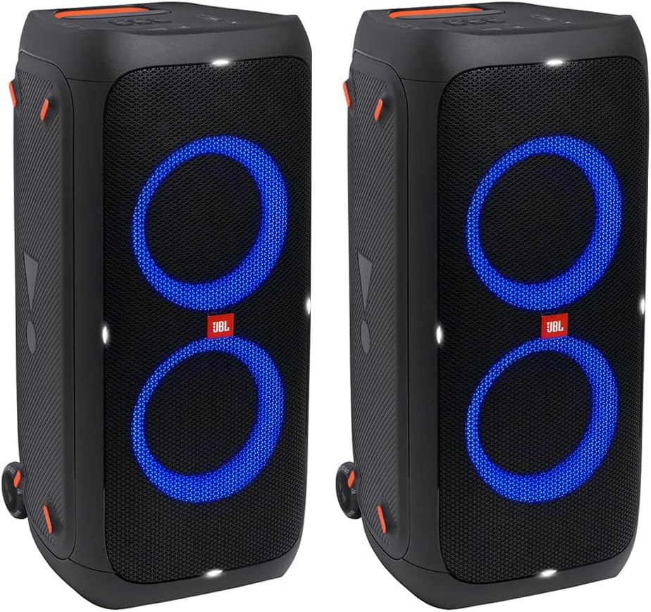JBL PartyBox 310 Portable Bluetooth Speaker with Party Lights (Pair)