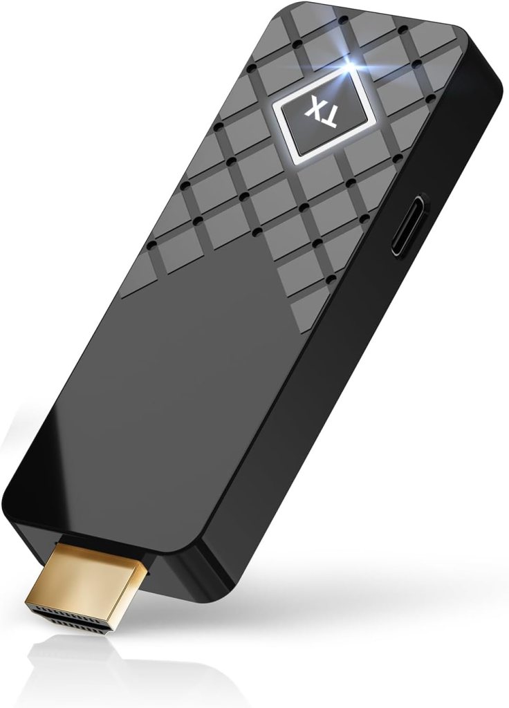 Wireless HDMI Transmitter and Receiver Kit Portable,Plug and Play 165FT 2.4/5G @60Hz HD, Extender HDMI Adapter Converter for Streaming Video from Laptop, PC to Monitor/Projector/HDTV (1RX+1TX)