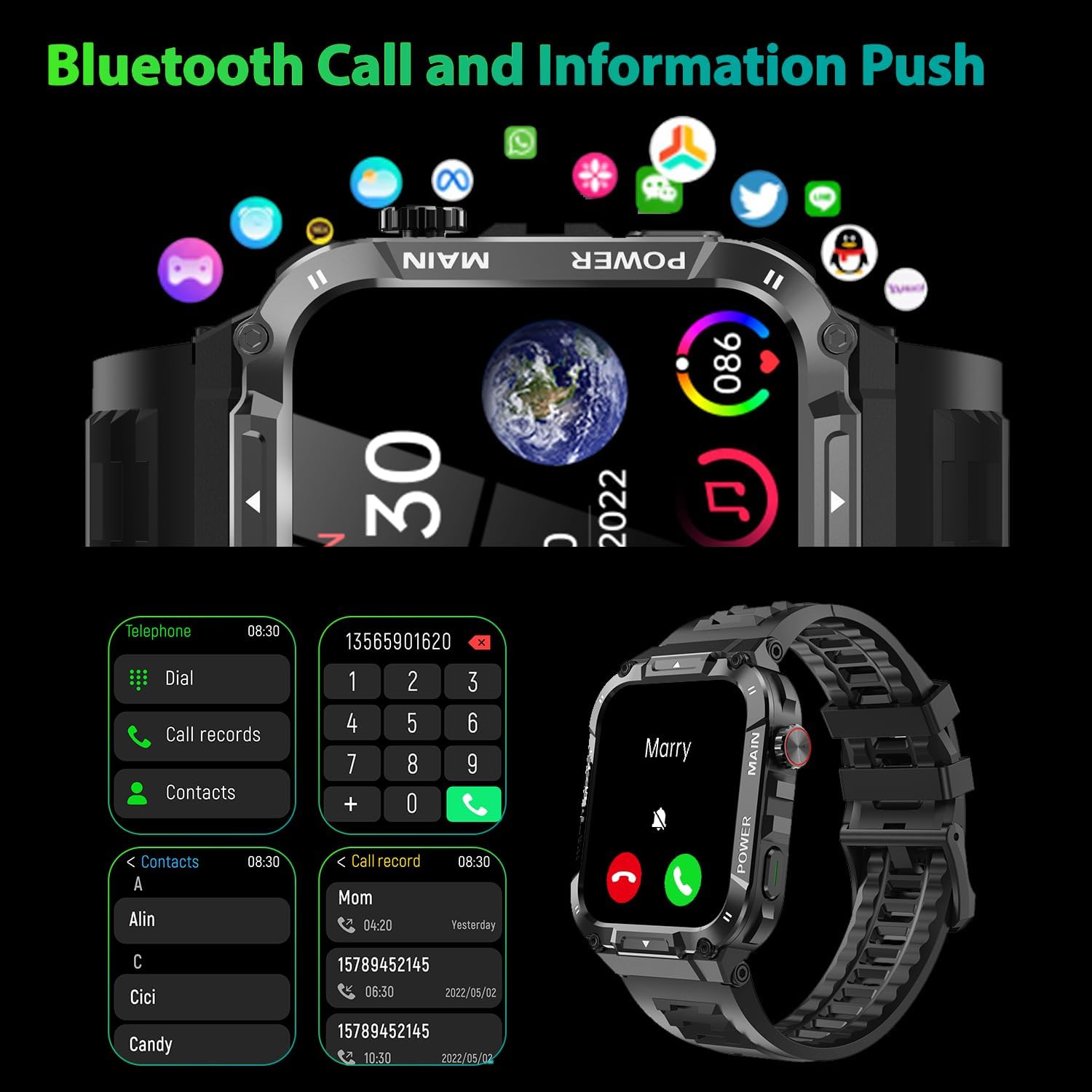 Military Smart Watch for Men with Call Function - Image 3
