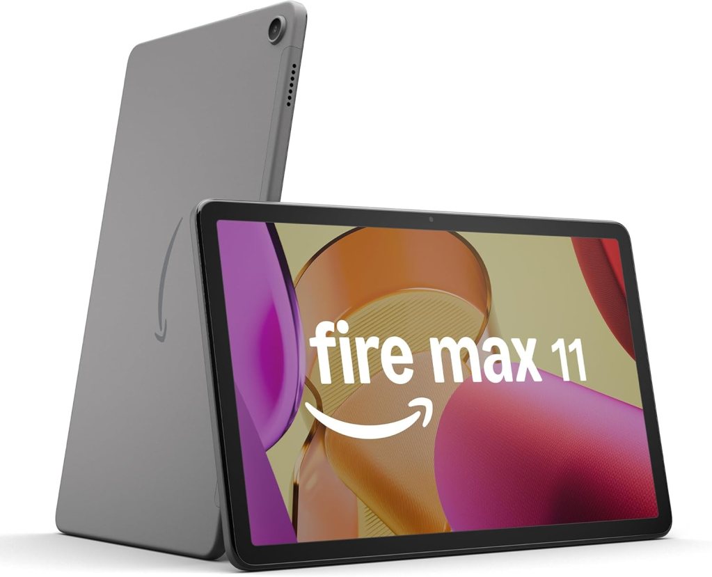 Amazon Fire Max 11 tablet (newest model) vivid 11” display, all-in-one for streaming, reading, and gaming, 14-hour battery life, optional stylus and keyboard, 64 GB, Gray