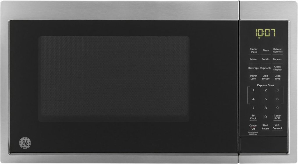 GE Smart Countertop Microwave Oven | Complete with Scan-to-Cook Technology and Wifi-Connectivity | 0.9 Cubic Feet Capacity, 900 Watts | Home  Kitchen Essentials | Stainless Steel