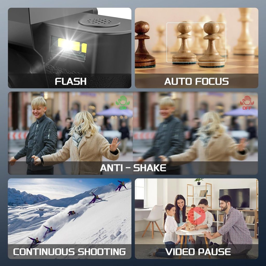 NBD 4K Digital Cameras for Photography - 48MP Travel Photography  YouTube Vlogging Camera with Microphone16X Digital Zoom, Includes 32GB SD Card and Wide Angle Macro Lens