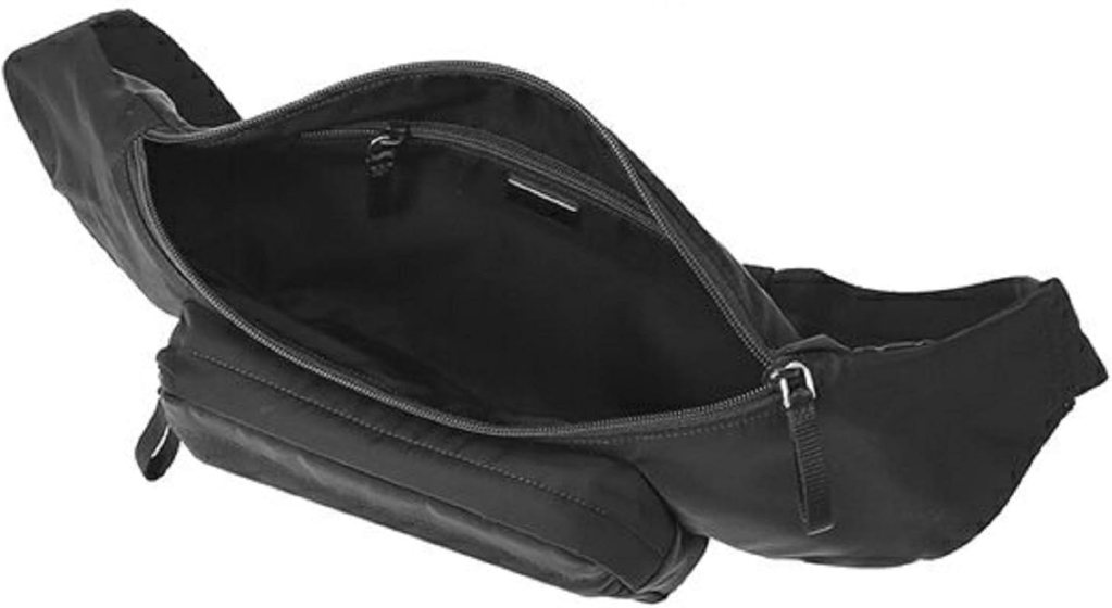 Prada Unisex Marsupio Belt Waist Bag Black Nylon Tessuto Fanny Pack 2VL005