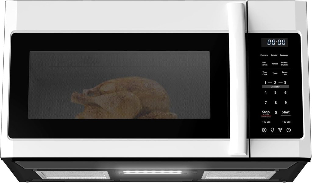 BLACK+DECKER EM044KB19 Over The Range Microwave Oven with One Touch, 1000 Watts, 400 CFM and Sensor Cooking, OTR 1.9 Cu.ft