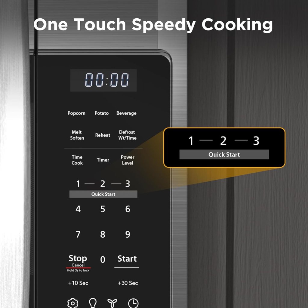 BLACK+DECKER EM044KB19 Over The Range Microwave Oven with One Touch, 1000 Watts, 400 CFM and Sensor Cooking, OTR 1.9 Cu.ft