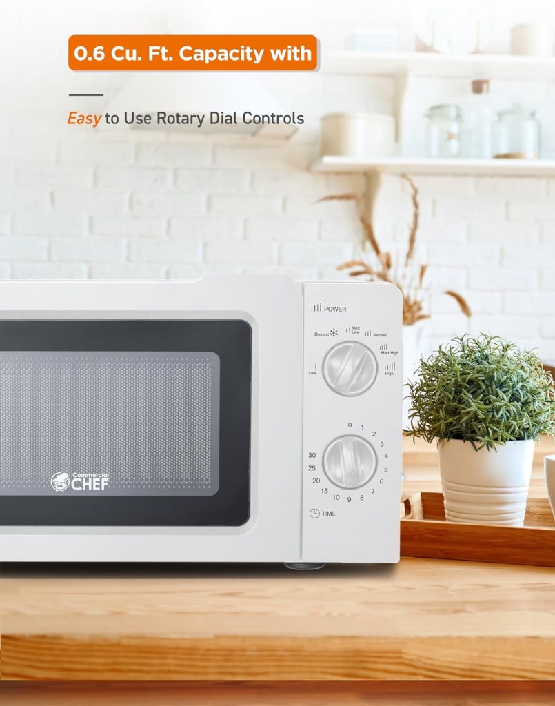 Commercial CHEF CHM990W 900 Watt Counter Top Microwave Oven, 0.9 Cubic Feet, White Cabinet Commercial CHEF CHM990W 900 Watt Counter Top Microwave Oven, 0.9 Cubic Feet, White Cabinet