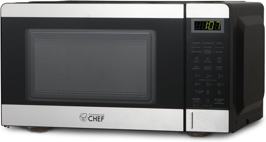 Commercial CHEF CHM990W 900 Watt Counter Top Microwave Oven, 0.9 Cubic Feet, White Cabinet Commercial CHEF CHM990W 900 Watt Counter Top Microwave Oven, 0.9 Cubic Feet, White Cabinet
