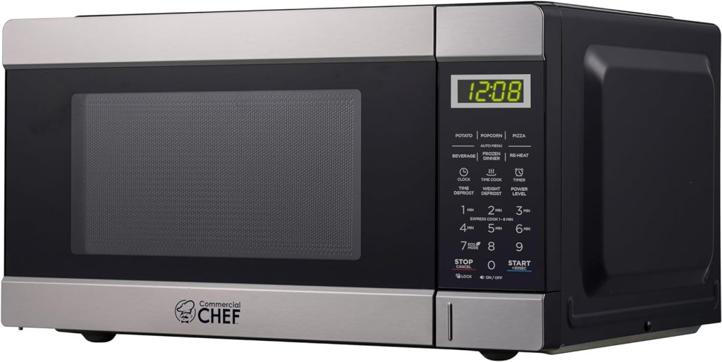 Commercial CHEF CHM990W 900 Watt Counter Top Microwave Oven, 0.9 Cubic Feet, White Cabinet Commercial CHEF CHM990W 900 Watt Counter Top Microwave Oven, 0.9 Cubic Feet, White Cabinet